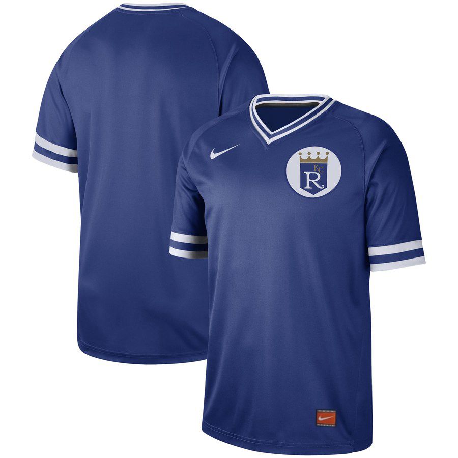 2019 Men MLB Kansas City Royals blank blue Nike Cooperstown Collection Jerseys